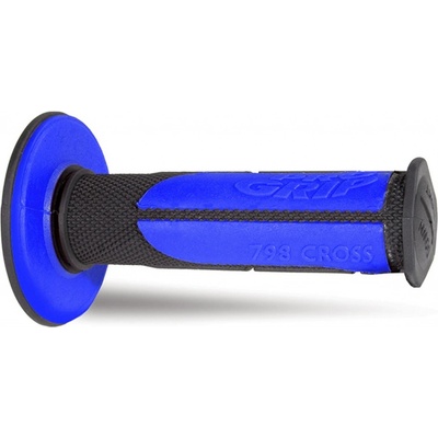PROGRIP gripy PG798 OFF ROAD (22+25mm, délka 115mm) barva černá/modrá (dvousložkové HALF WAFFLE) (798-146) (PG798BK/BL)