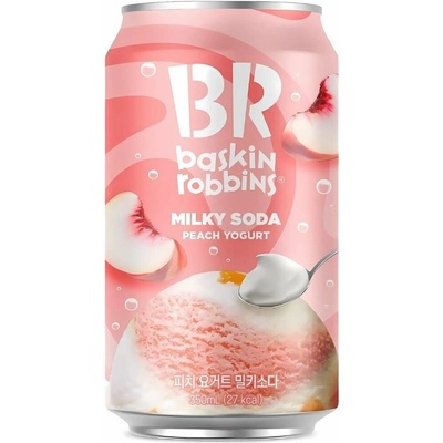 Baskin Robins Peach Yogurt Sparkling Drink 350 ml