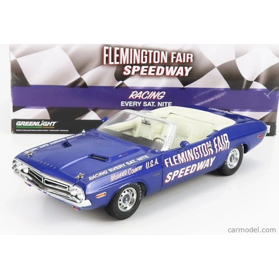 Greenlight Dodge Challenger Cabriolet Open Official Pace Car Flemington Fair Speedway 1971 Purple 1:18