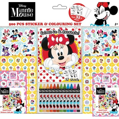 Jiří Models Samolepkový set s omalovánkami a voskovkami Minnie