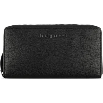 Bugatti Дамски кожен портфейл Bugatti Bella Ladies Long Zip Wallet, RFID защита, черен (49 4822 01)