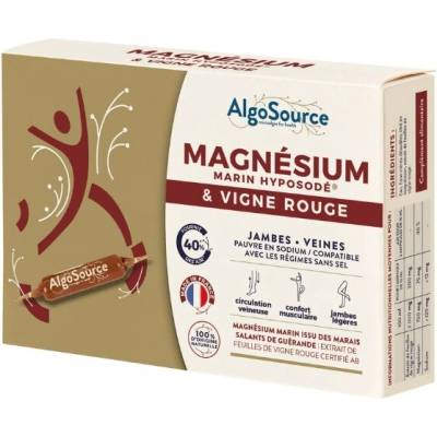 Magnesium Marin Hyposode + Vigne Rouge, 75 mg, 20 ампули х 10 ml, AlgoSource (270136 (MIX14AMO) ALGS)