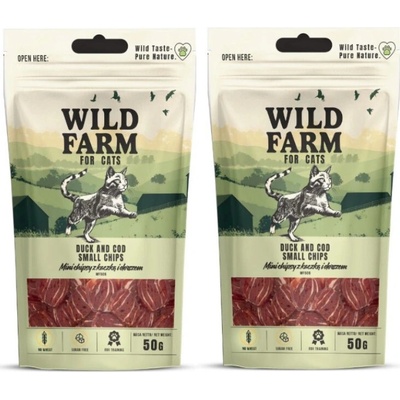 Wild Farm Kačacie a tresčie chipsy 2 x 50 g