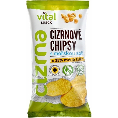 REJ Food Vital Snack BIO Cizrnové chipsy s mořskou solí 65 g
