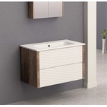 InterCeramic Конзолен шкаф за баня InterCeramic ICP 8043 с умивалник 8043/2 - стенен модел, 81 см (ICP 8043)