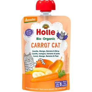 Holle Био пюре Carrot Cat с морков, манго, банан и круша 6м+, 100 g (1557410)