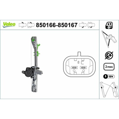 Zvedací zařízení oken VALEO 850167 850167