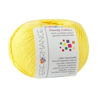 Performance Bavlněná příze Dainty Cotton 179 - žlutá