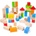 Bigjigs Toys - Дървени многоцветни блокчета - 50 части (BB067)