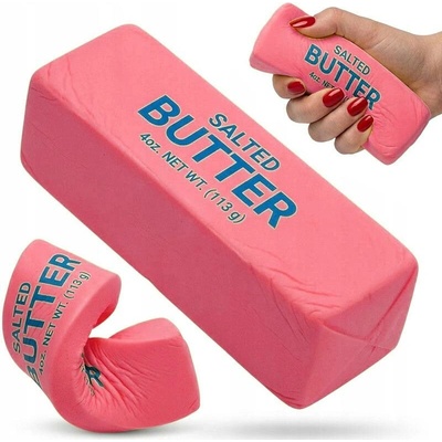 Squishy Butter antistresové máslo 13cm růžové Antistresová stiskací hračka squishy butter délka 13cm – Hledejceny.cz