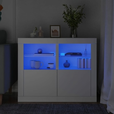 vidaXL Odkládací skříňky s LED osvětlením 2 ks kompozit [836631
