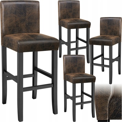 tectake 403585 4 drevené vintage hnědá
