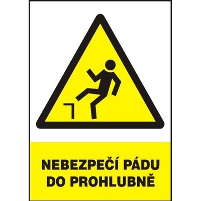 MAGG Nebezpečí pádu do prohlubně - plastová tabulka A4 120209