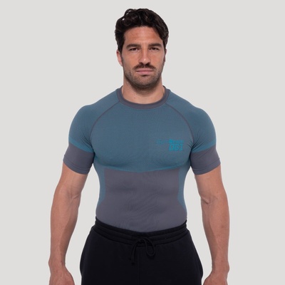 GymBeam Безшевна тениска OG1 Grey/Blue L