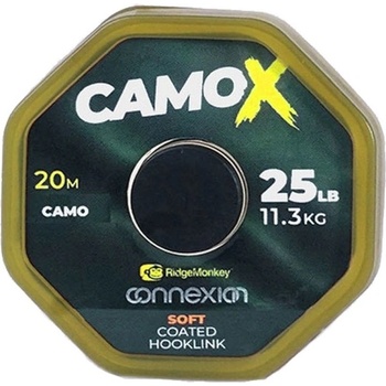 RidgeMonkey šnúra Connexion CamoX Coated Hooklink 20m 35lb Soft