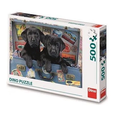 Dino - Puzzle Puppies in a suitcase of 500 pieces - 500 piese