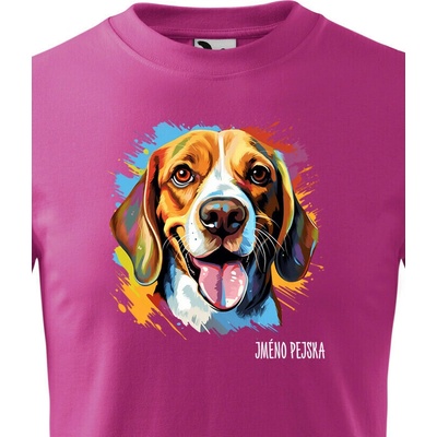 Dětské tričko Bígl Purpurová Canvas Dětské tričko 2425