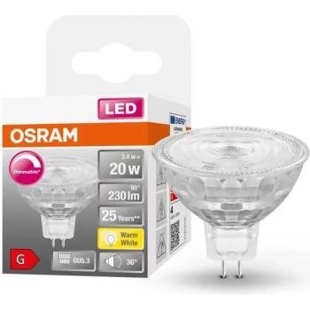 Osram LED žárovka reflektor, 3,4 W, 230 lm, teplá bílá, GU5,3 LED SST MR16 20 36° 3W/827 GU5.3