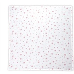 Lorelli Classic ПАМУЧНА ПЕЛЕНА 80/80 СМ white with rose stars (10340092301)