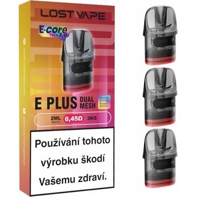 Lost Vape E Plus Dual Pod cartridge 3 ks 0,45 ohm