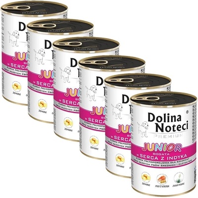 Dolina Noteci Premium Junior morčacie srdcia 6 x 400 g