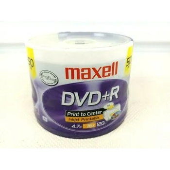 Maxell DVD+R MAXELL, 4, 7 GB, 16x, Printable, 50 pk cake box (ML-DDVD-PLUS-R-50PR)