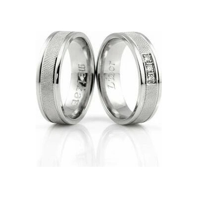 Šperky NM Snubní prsteny 355 bílé zlato