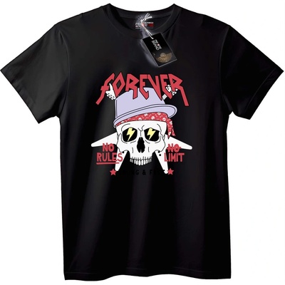NOONEBRAND Тениска Завинаги Без Правила Skull - M, White