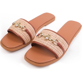 Wheres That From Сандали Wheres That From Women's Where's Harmony Flat Sandals - Tan