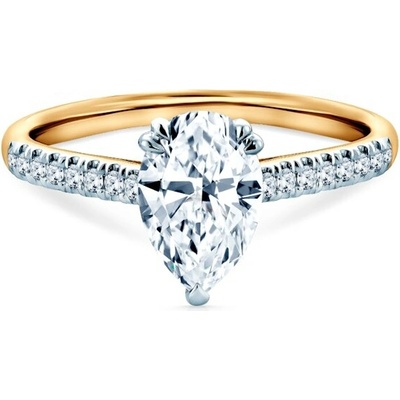 Savicki Zásnubný prsteň dvojfarebné zlato laboratórny diamant SAVR96122 YW LGD 100