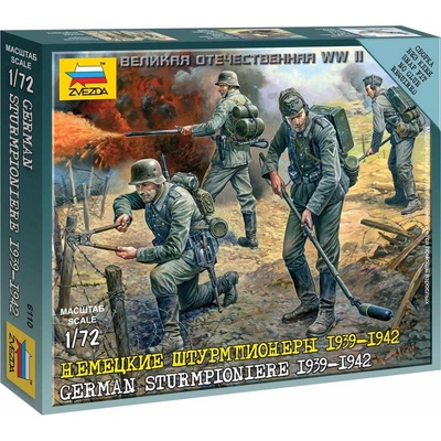 ZVEZDA Wargames WWII figúrky 6110 Germánium Sturmpioniere 1:72