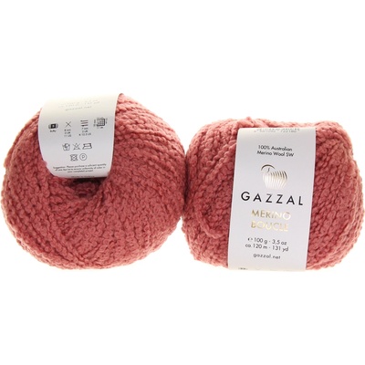 Gazzal Merino Boucle 3768 starorůžová