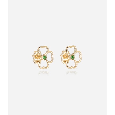 ZAG Bijoux Oceľové napichovacie náušnice v tvare kvetu SEM25388-01GRN