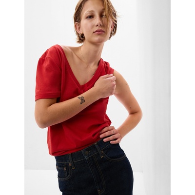 Тениска от органичен памук Gap GAP | Cherven | ЖЕНИ | L