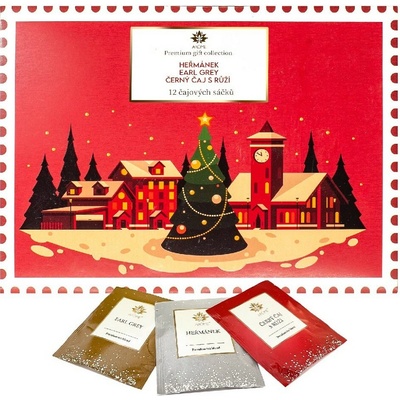 ARÔME Čaj v obálce černý a zelený Heřmánek Earl Grey Černý čaj s růží 3 příchutě po 4 ks