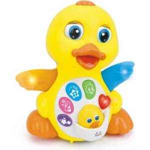 Moni Toys Бебешка музикална играчка Moni Toys - Жълтото пате (100839)