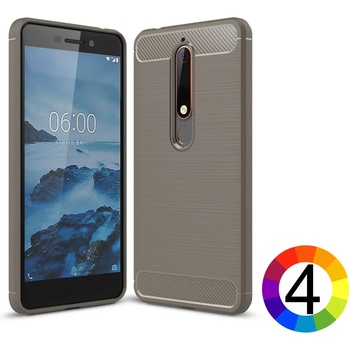 Image 1 of Nokia 6.1 / 6 2018 Удароустойчив Carbon Fiber Калъф и Протектор
