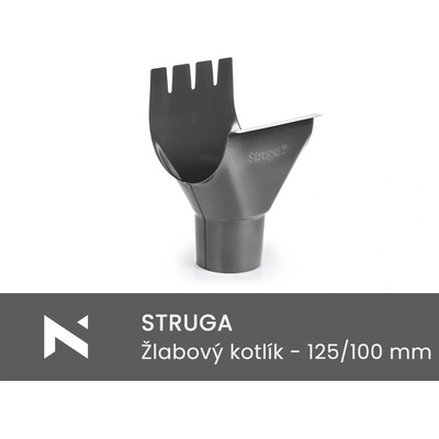 Struga Žlabový kotlík systém 125 / 100 mm RAL 8003 měděná
