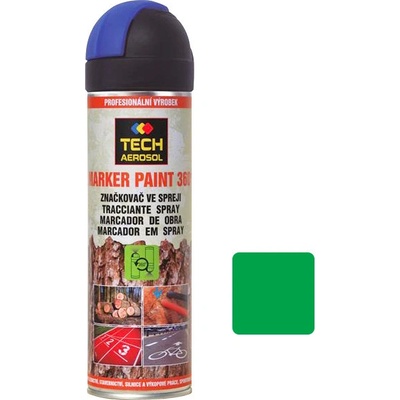 TECH Farba v spreji MARKER 360 RAL 6018 zelená 500 ml