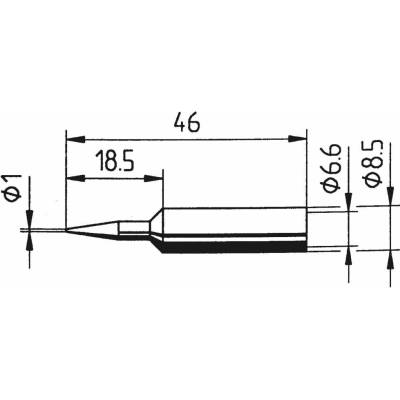 Ersa 0832BDLF spájkovací hrot ceruzková forma, ERSADUR Veľkosť hrotov 1 mm Obsah 1 ks