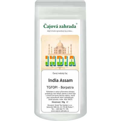 Čajová zahrada India Assam TGFOPI Borpatra černý čaj 1 kg
