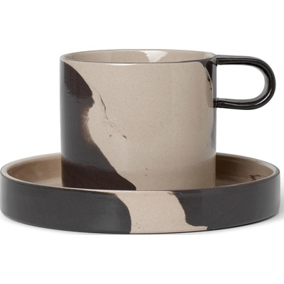 ferm LIVING Чаша халба Inlay с чинийка 200 мл (1104263870)