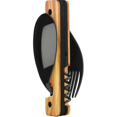 Akinod A02B00001 Kapesní multifunkční příbor 13h25 black mirror finish olive wood – Zboží Dáma