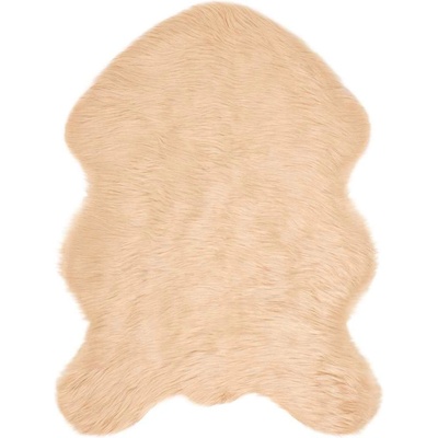 vidaXL Изкуствен овчи килим Tafalla Бежово 80 x 120 cm Полиестер (42021498)