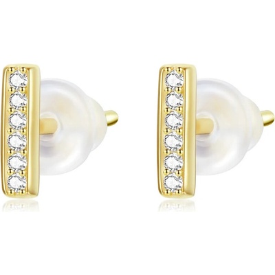 Olivie Minimalistické strieborné náušnice GOLD 9228