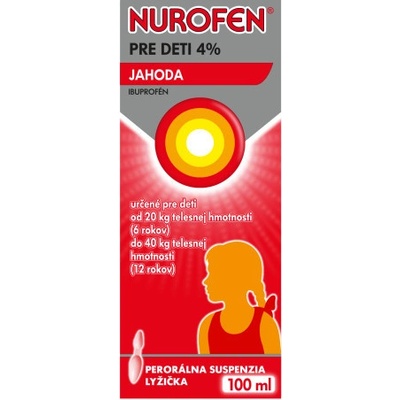 Nurofen pre deti 4% jahoda sus.por.1 x 100 ml/4,0 g