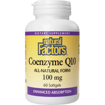 Natural Factors Coenzyme Q10 100 % Natural 100 mg, 60 Softgels