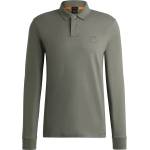 Boss Блуза с яка Boss Mens BOSS ORANGE Passerby Premium Cotton Long Sleeve Polo Shirt with Logo Detail - Grey 076
