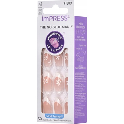 KISS Nalepovací nehty ImPRESS Nails Fearless 30 ks – Zboží Dáma