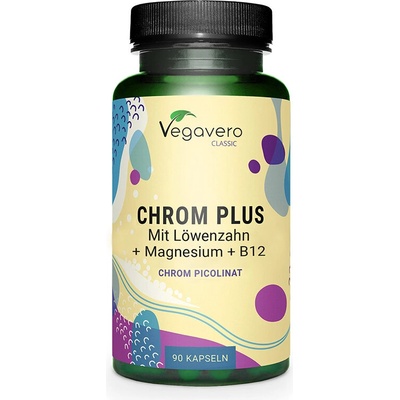 Vegavero Хром + Глухарче, Магнезий и Витамин В12 90 капсули | Vegavero (VV-VITA-346)